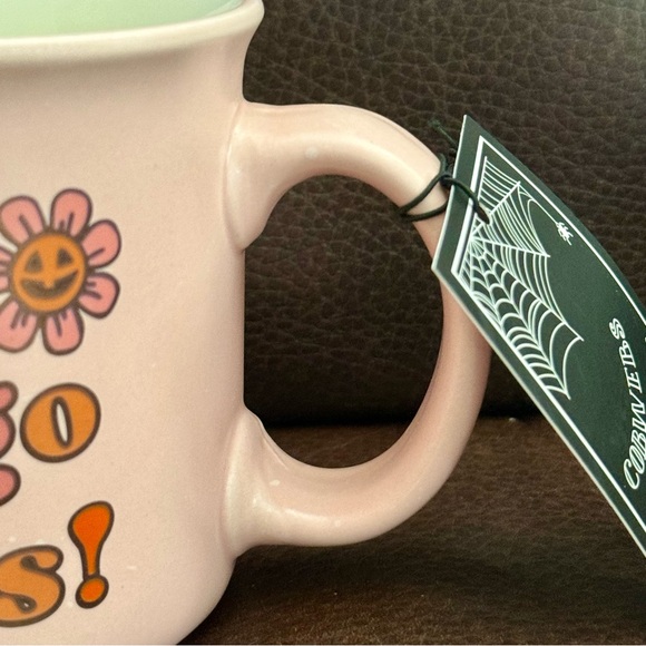 Let’s Go Ghouls Floral Ghost Mug with Pumpkins - Cobwebs and Cauldrons - Picture 3 of 10